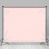 Aperturee - Aperturee Sweet Pink White Stars Birthday Cake Smash Backdrops